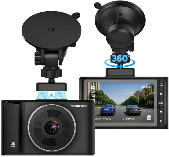 Видеорегистратор TrendVision Victory черный 2Mpix 1080x1920 1080p 170гр. GP6248