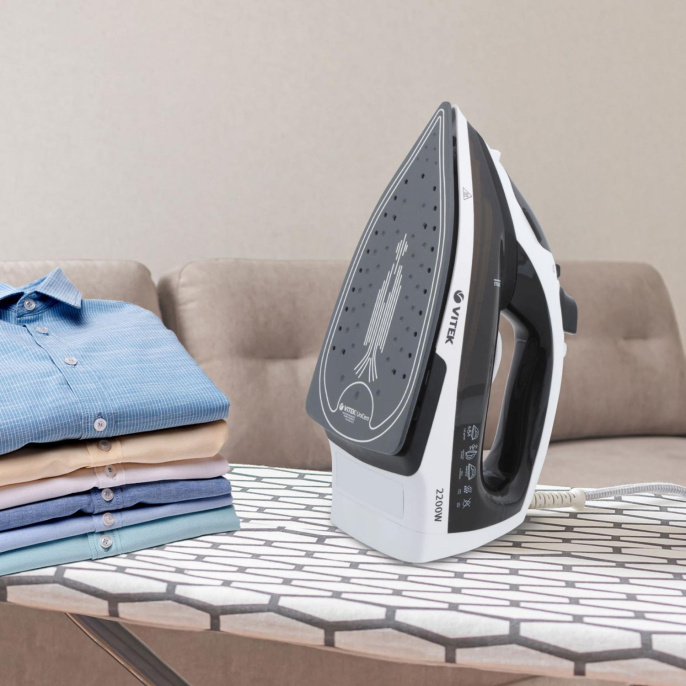 Утюг Vitek VT-8338, 2200Вт, серый/белый