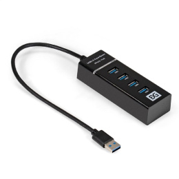 Exegate EX299788RUS USB-Хаб концентратор 4-в-1 ExeGate DUB-331T кабель-адаптер USB3.0 -- 3xUSB2.0, 1xUSB3.0, Plug&Play, черный