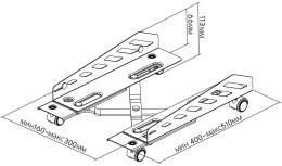 Подставка Cactus CS-CCB-02GY,  для системного блока