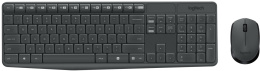 Набор периферии Logitech Wireless Combo MK235 Black 920-007948 мышь: беспроводная радио, сенсор оптический 1000 dpi, 3 кнопки, колесо прокрутки, питание: 1xAA, материал: пластик, клавиатура: беспроводная