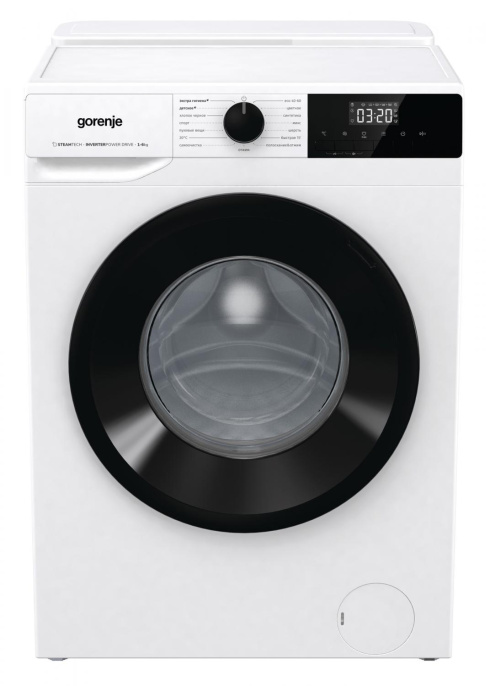 Стиральная машина Gorenje W1NHPI60SCSIRV (с баком), с внешним баком, с фронтальной загрузкой, 6кг, 1000об/мин, с паром, инверторная