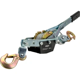 Ручная лебедка с двойным храповым механизмом Gigant 3т, диаметр троса 4,8мм, длина троса 3,6м GEW-22