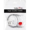 Патчкорд/ Патчкорд литой "Telecom" UTP кат.5е 0,5м серый NA102--0.5M