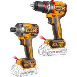 Набор аккумуляторного инструмента INGCO 20В 2 шт INDUSTRIAL CKLI20277