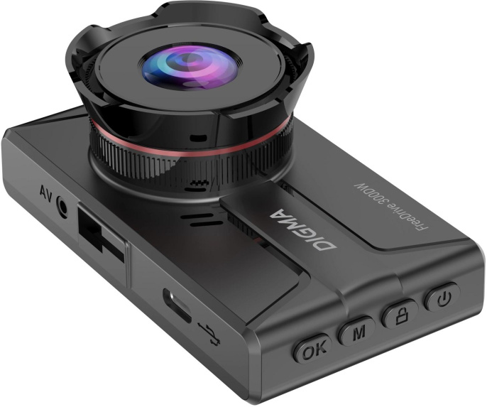 Видеорегистратор Digma FreeDrive 300DW,  черный