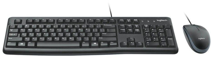 Комплект клавиатура+мышь Logitech MK120, USB, проводной, с гравировкой, черный [920-002589]