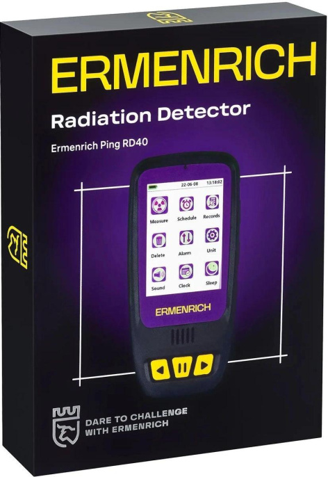 Дозиметр ERMENRICH Ping RD40, фиолетовый/ черный [84640]