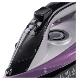 Утюг GALAXY LINE GL 6128,  с паровым ударом,  2200Вт,  черный и фиолетовый