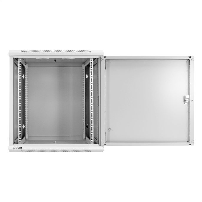 Шкаф телекоммуникационный 19" настенный 12U ExeGate EC-WM-12U.450.M.GREY (19”, 12U, 600x450x635mm (ШхГхВ), передняя дверь металл, съемные боковые панели, пыле- и влагозащита IP23, светло-серый RAL 7035) EX298615RUS