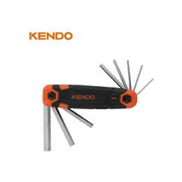 Набор складных шестигранных ключей KENDO 1.5, 2, 2.5, 3, 4, 5, 6, 8 мм 20717
