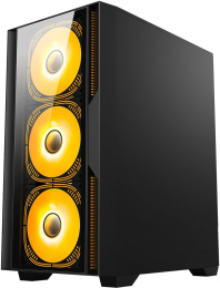 Корпус mATX BLOODY CC-123, Mini-Tower, без БП,  черный [cc-123-bk]
