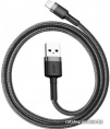 Кабель Baseus CALKLF-BG1 Cafule Cable USB to Lightning 2.4A, нейлоновая оплётка, 1m Gray+Black
