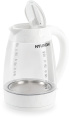 Чайник электрический Hyundai HYK-G4506 2л. 2200Вт белый корпус: стекло/пластик