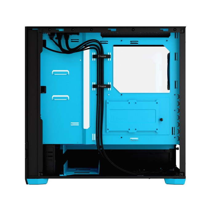 Корпус Case Fractal Design Pop Air RGB Cyan Core TG Clear Tint, Midi-Tower, 3x120mm RGB, 2xUSB-A 3.2 ATX, mATX, mITX Black/Cyan FD-C-POR1A-02