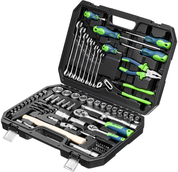 Набор инструментов СИБРТЕХ 13394,  76 предметов