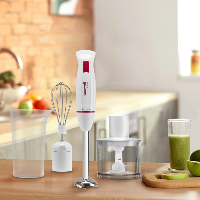 Блендер Maxwell MW-1172, погружной, белый