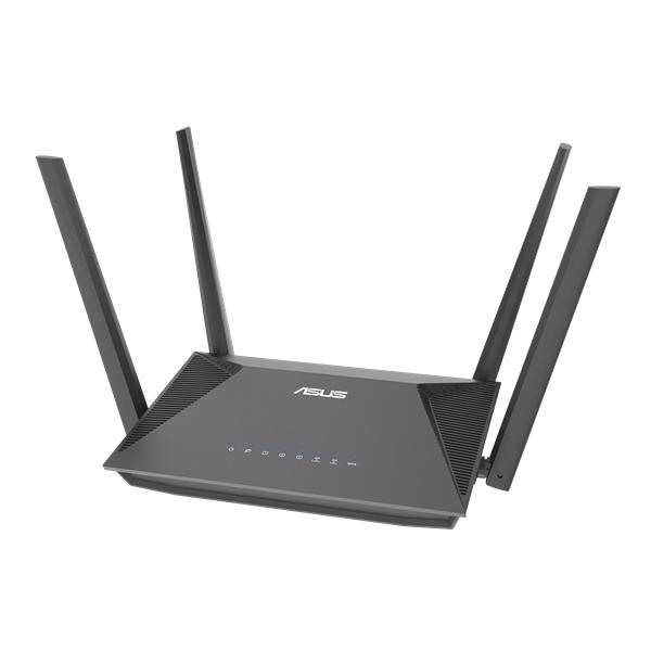 Wi-Fi роутер ASUS RT-AX52,  Wi-Fi 6,  AX1800,  2.4/5ГГц, 3 LAN,  черный