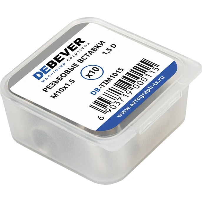 Резьбовые вставки DeBever M10x1.5, 1.5D, 10 предметов DB-TIM1015