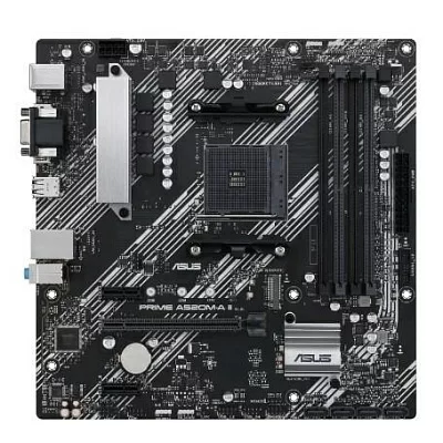 Материнская плата ASUS PRIME A520M-A II (RTL) AM4 AMD A520 PCI-E Dsub+HDMI+DP GbLAN SATA MicroATX 4DDR4