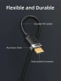 Кабель CABLETIME CH24H (CT-HD4K-AG1) 1 м, HDMI2.0 AM/AM, 4k/60 Гц, позолоченный, черная ПВХ-оболочка