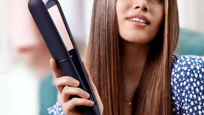 Выпрямитель для волос Philips BHS378/00,  черный и розовый