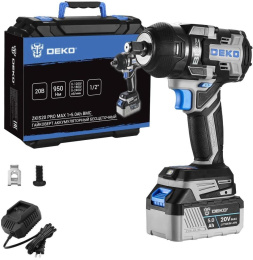 Гайковерт Deko ZKIS20 Pro Max аккум. патрон:квад.1/2" кейс в комплекте 083-1089