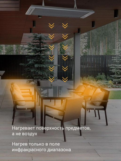 Обогреватель инфракрасный Kalashnikov KIRH-E06P-11 600Вт серебристый