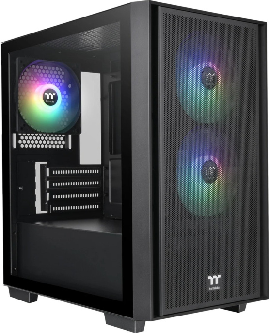 Корпус Thermaltake Versa H16 TG ARGB Черный CA-1Y8-00S1WN-02 материал: сталь SPCC, окно: закалённое стекло, 2хUSB3.0, 1хUSB2.0, Audio, без БП, 2x3.5”, 2x2.5″/1x3.5”, 3x2.5”, 4 слота расширения