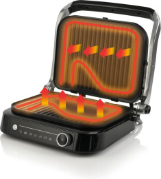 Электрогриль Gorenje GCG2100S,  черный и серебристый