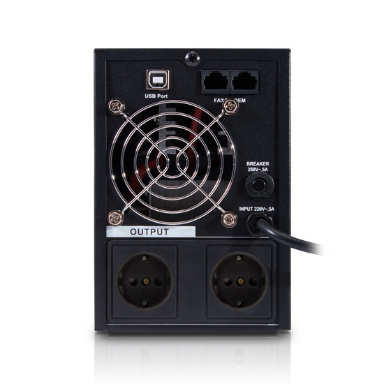 Источник бесперебойного питания SVC W-600 600ВА/360Вт, Вых.разъёмы: 2 розетки Schuko, LCD-дисплей, Напольный, Чистая синусоида.