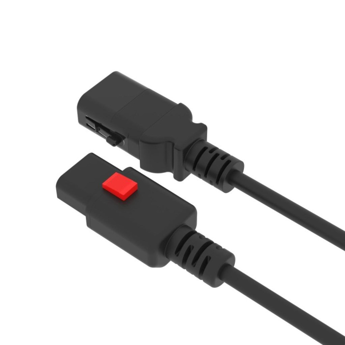 Кабель питания Filum FL-PC-CEE7/7-C13F-C1-0.5-BK 3x1.0 CEE 7/7 Schuko - C13 с фиксацией, 220/250В, 10А, черный, 0.5м 1111331