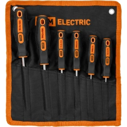 Набор отверток TDM ELECTRIC 6 штук в тканевом чехле SL:3х75;5х100;6х125, PH:0х75;1х75;2х100 серия "Алмаз" SQ1013-0203