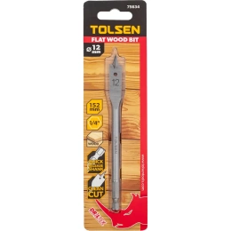 Сверло по дереву перьевое 12х152 мм, 1/4'' TOLSEN 75634