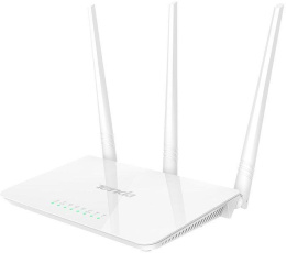 Маршрутизатор Tenda F3 Wi-Fi роутер N300 до 300 Мбит/с на 2,4 ГГц, 3x5dBi антенны, LAN 3x10/100 Мбит/с, WAN 1x10/100 Мбит/с