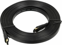 Кабель аудио-видео High Speed ver.1.4 Flat HDMI m /HDMI m 5м. позолоч.конт. черный BEHPEX