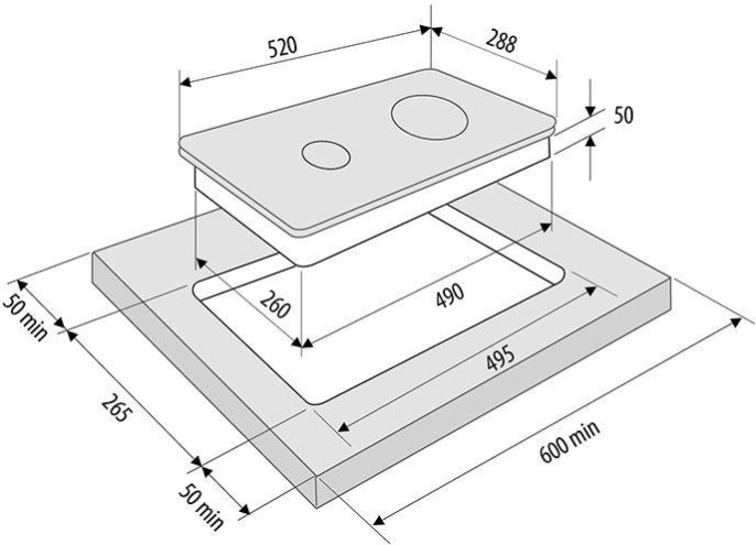 Индукционная варочная поверхность Krona Vento 30, конфорок: 2 шт.,  стеклокерамика,  независимая, черный