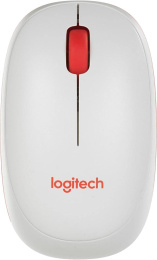 Клавиатура + мышь Logitech MK240 клав:белый/красный мышь:белый/красный USB беспроводная slim Multimedia 920-008160