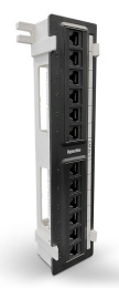 Панель Hyperline PPW-12-8P8C-C5e Патч-панель настенная, 12 портов RJ-45 8P8C , категория 5е, с подставкой