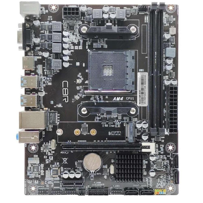CBR A320 OEM { Chipset A320, Socket AM4, 2*DDR4, mATX, VGA+HDMI, 1*PCIEx16,1*PCIEx1, 1*M.2 NVME , 4*SATA3, 2*USB2.0 + 4*USB3.0, LAN 1Gb} БЕЗ УПАКОВКИ ДЛЯ СБОРКИ! 20ШТ В КОРОБЕ