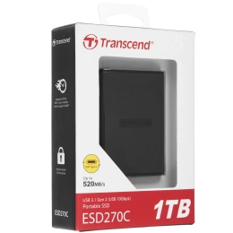 Внешний диск SSD Transcend TS1TESD270C, 1ТБ, черный