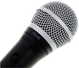 Микрофон проводной Shure PGA48-XLR-E 4.6м черный/серебристый
