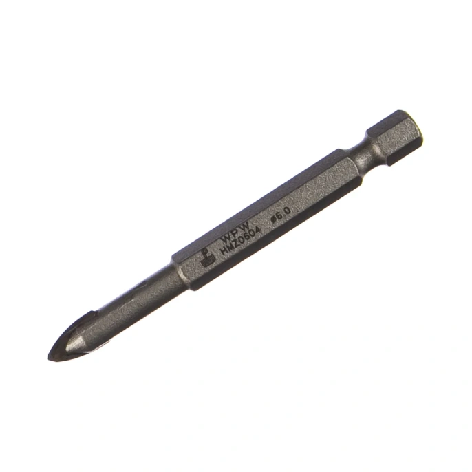 Сверло 6 мм, 70 мм, хвостовик HEX1/4 для стекла и керамики WPW HMZ0604