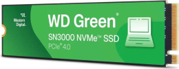 SSD WD Green SN3000 1TB WDS100T4G0E 1 ТБ, M.2 2280, PCI Express 4.0 x4, микросхемы 3D QLC NAND, последовательный доступ: 5000/4200 МБайт/с, совместимость с PS5