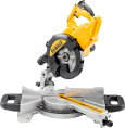 Торцовочная пила DeWalt DWS774 (DWS774-QS) (материал обработки: дерево, 1400 Вт, питание: сеть, диаметр диска: 216 мм, обороты холостого хода: 4500 об/мин, угол наклона диска: 48°, глубина резания: 60 мм, ширина пропила: 250 мм, подсветка, подключение к п
