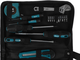Набор инструментов Bort BTK-37 93722388 37 предметов: отвертка часовые, 2 шт, SL3, HP1 , плоскогубцы, нож, бокорезы, крепеж: гвозди, в комплекте рулетка, сумка