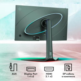 27" Монитор GMNG Gaming GM-27F14, 2560x1440, IPS, 240Гц, 2хHDMI, 2хDP, черный [gm27sg01]
