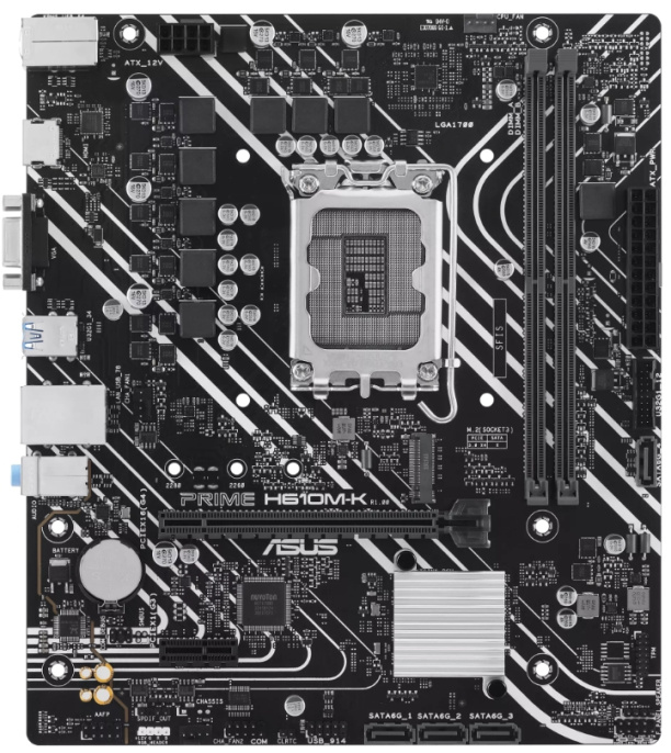 Материнская плата ASUS PRIME H610M-K, Socket LGA 1700, Intel H610, mATX, Ret