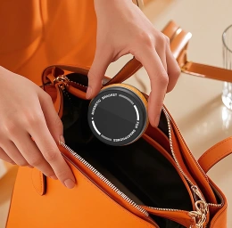 Держатель для телефона K10B, сильный магнит (MagSafe), вакуумная присоска с блокиратором, цвет оранжевый