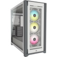 Корпус без блока питания Case Corsair iCUE 5000X RGB, Midi-Tower, TG, 3x120mm RGB, 2xUSB-A 3.2, 1xUSB 3.2 Type-C, E-ATX, ATX, mATX, mITX White CC-9011213-WW